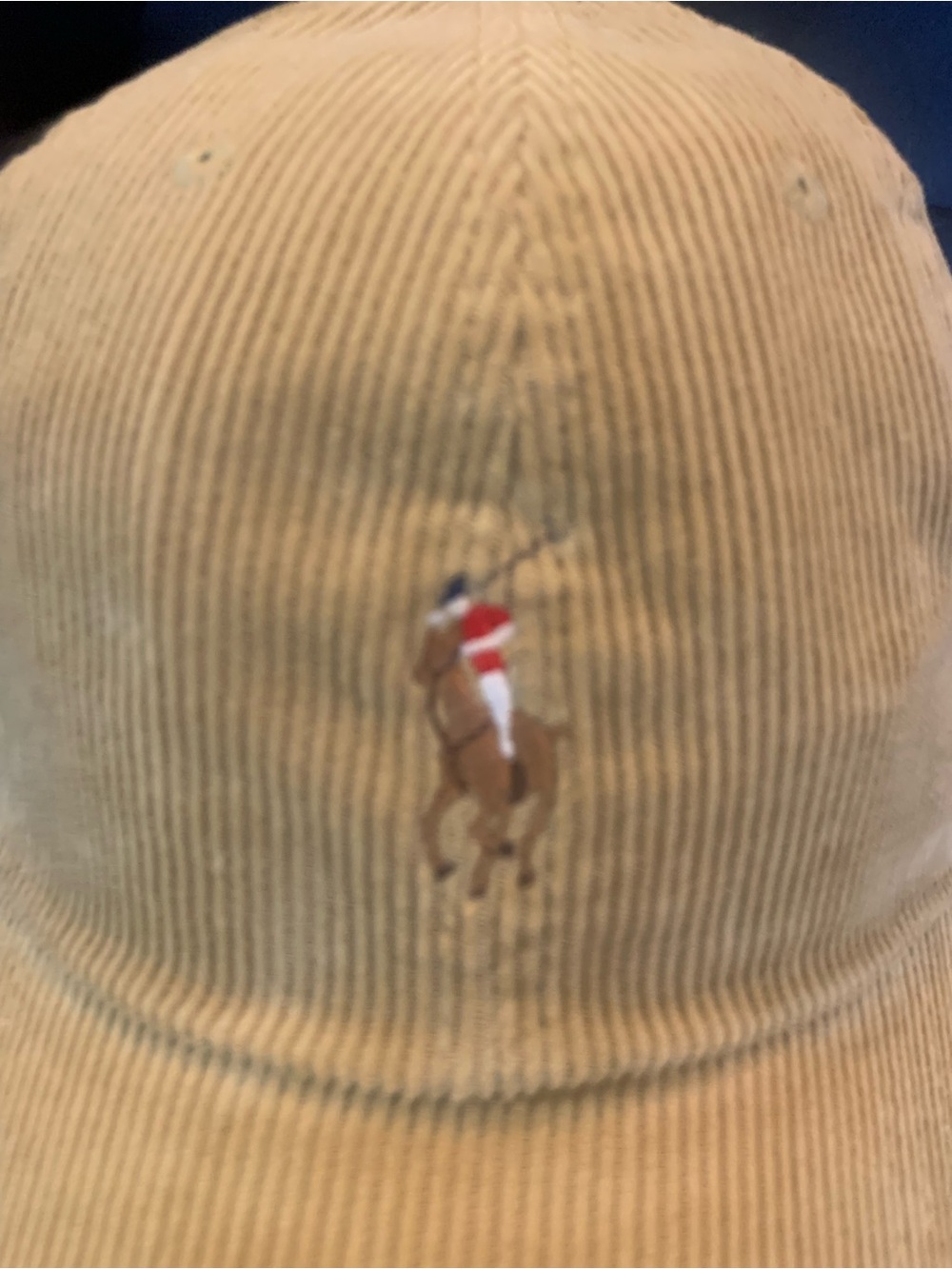 Ralph Lauren Corduroy Baseball Cap in Tan - Picture 3 of 8